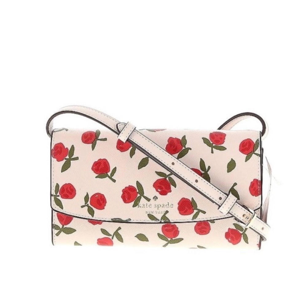 New Kate Spade Dana Small Flap Crossbody
Saffiano Floral Multi
